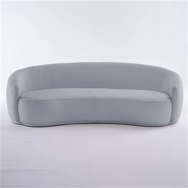 مبل نبشی کتان خاکستری